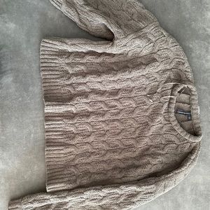 Olive Green Cropped pull over sweater